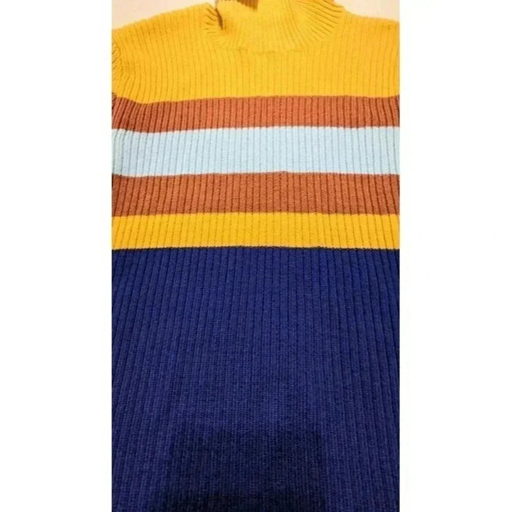 NWT Gucci Men's Wool Multi Striped Turtleneck Sweater Size L (MSRP $980)